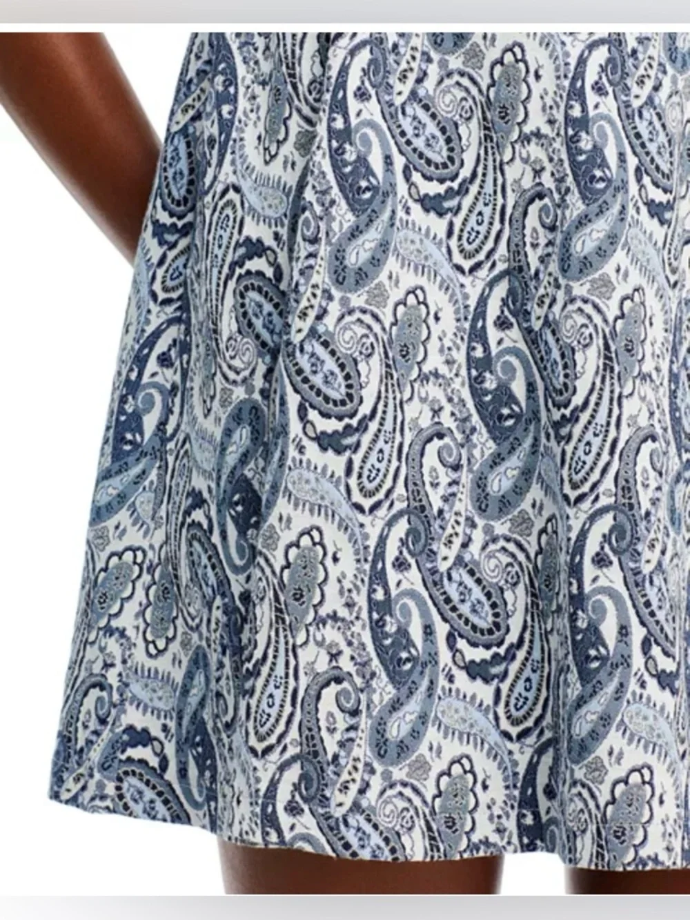 AQUA Paisley Square Neck Mini Dress Size Medium